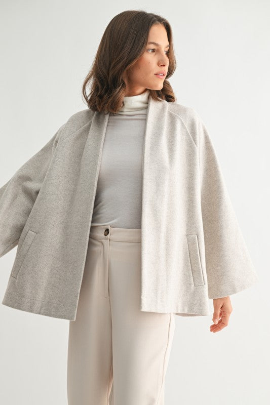Oatmeal Tie Coat