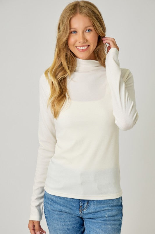 Glittery Mock Neck