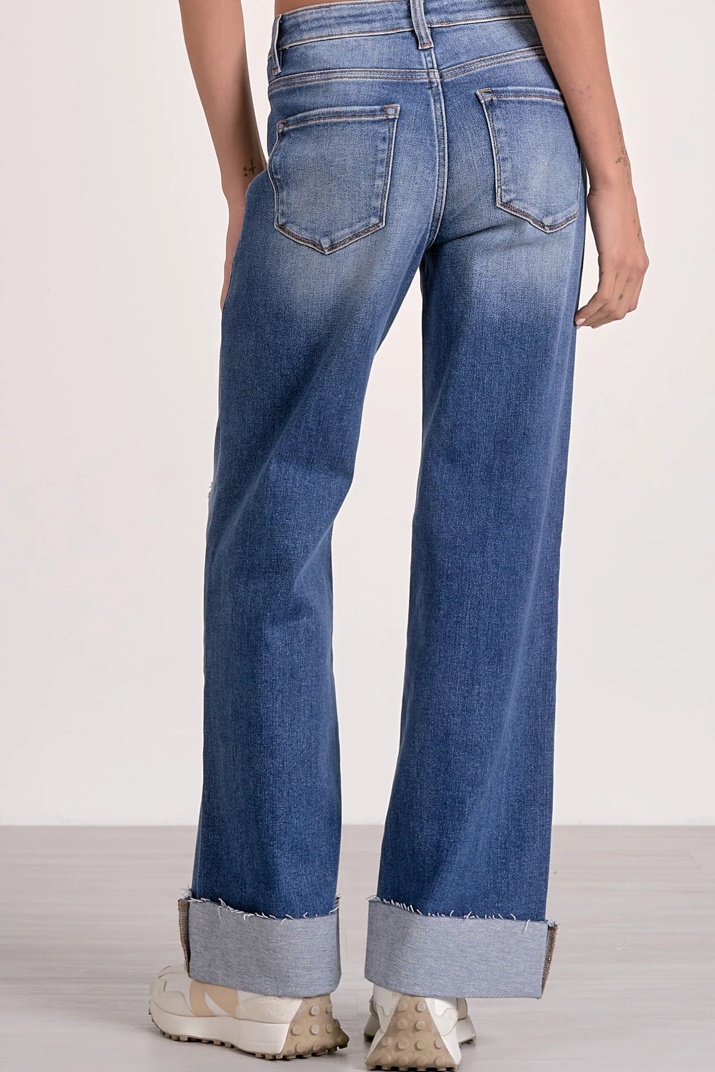 Cuffed Btm Jeans