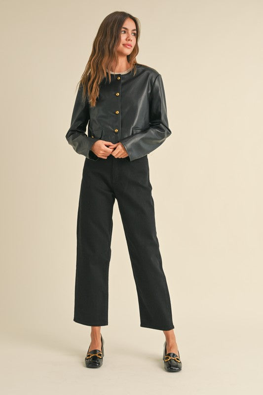 Black Faux Leather Jacket