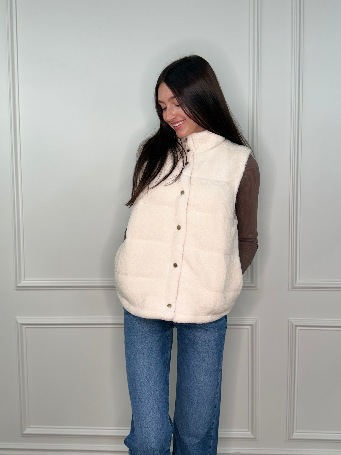 Teddy Puffer Vest