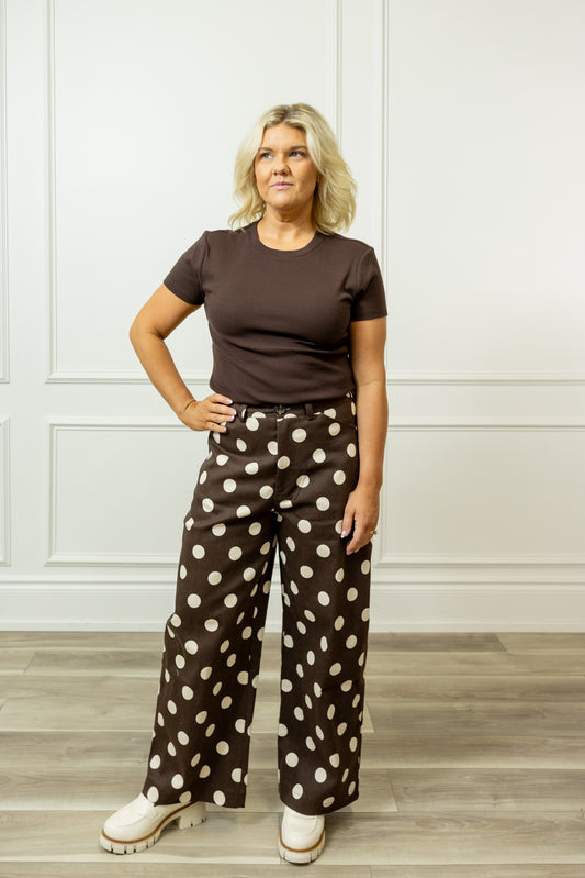 Everly Polka Dot Barrel Pants