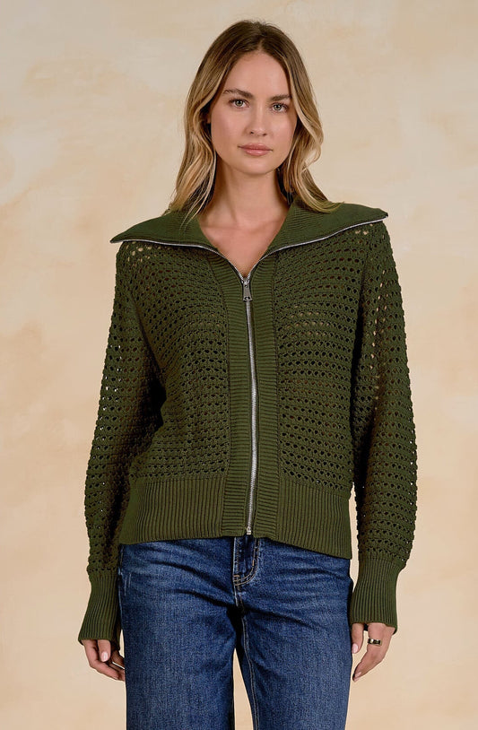 Olivia Zip Up Cardigan