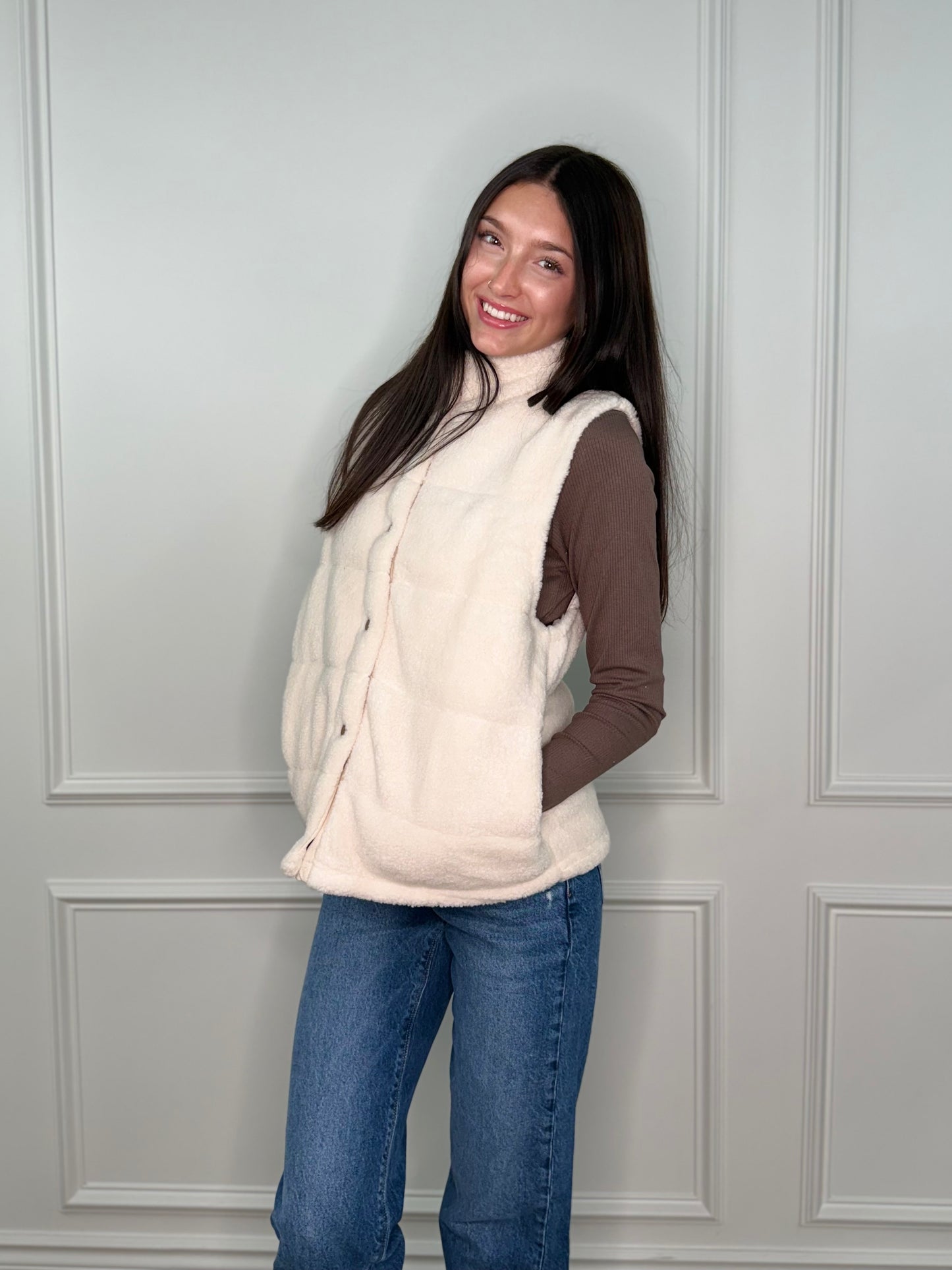 Teddy Puffer Vest