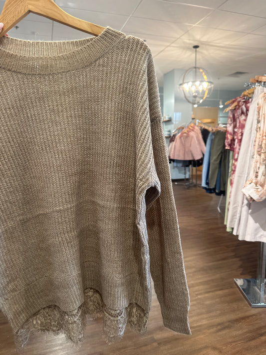 Morella Lace Crew Neck
