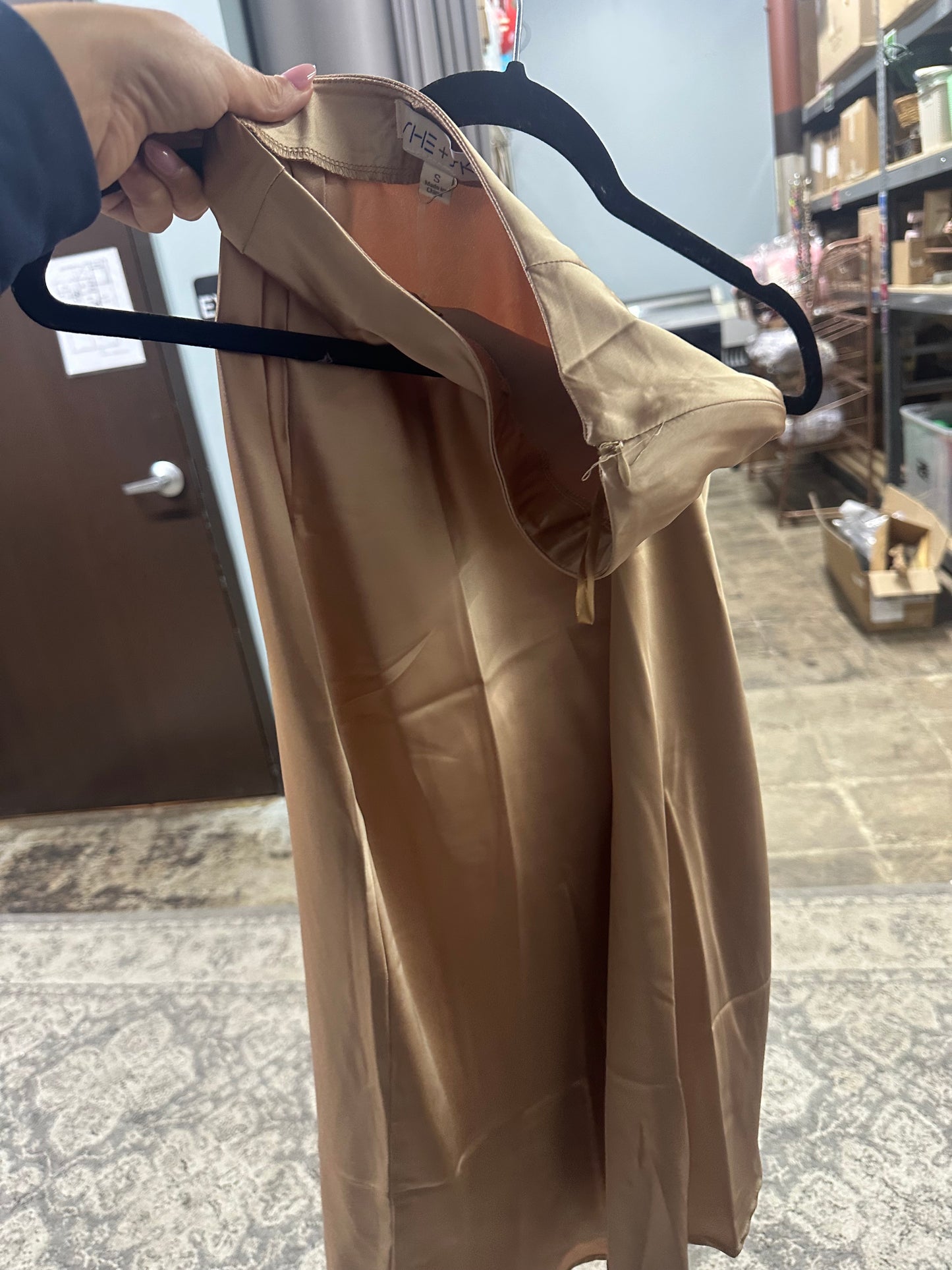 Ramona Satin Midi Skirt