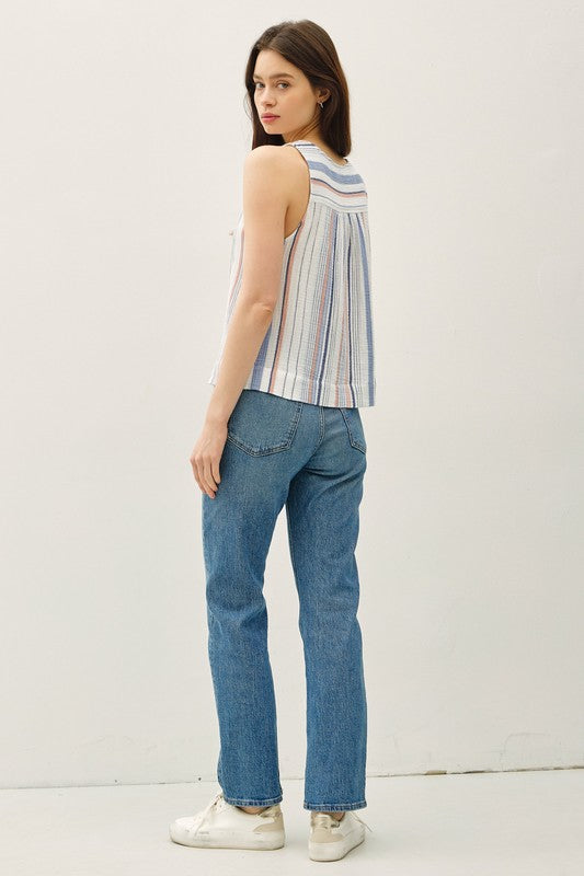 Henley Button Up Tank