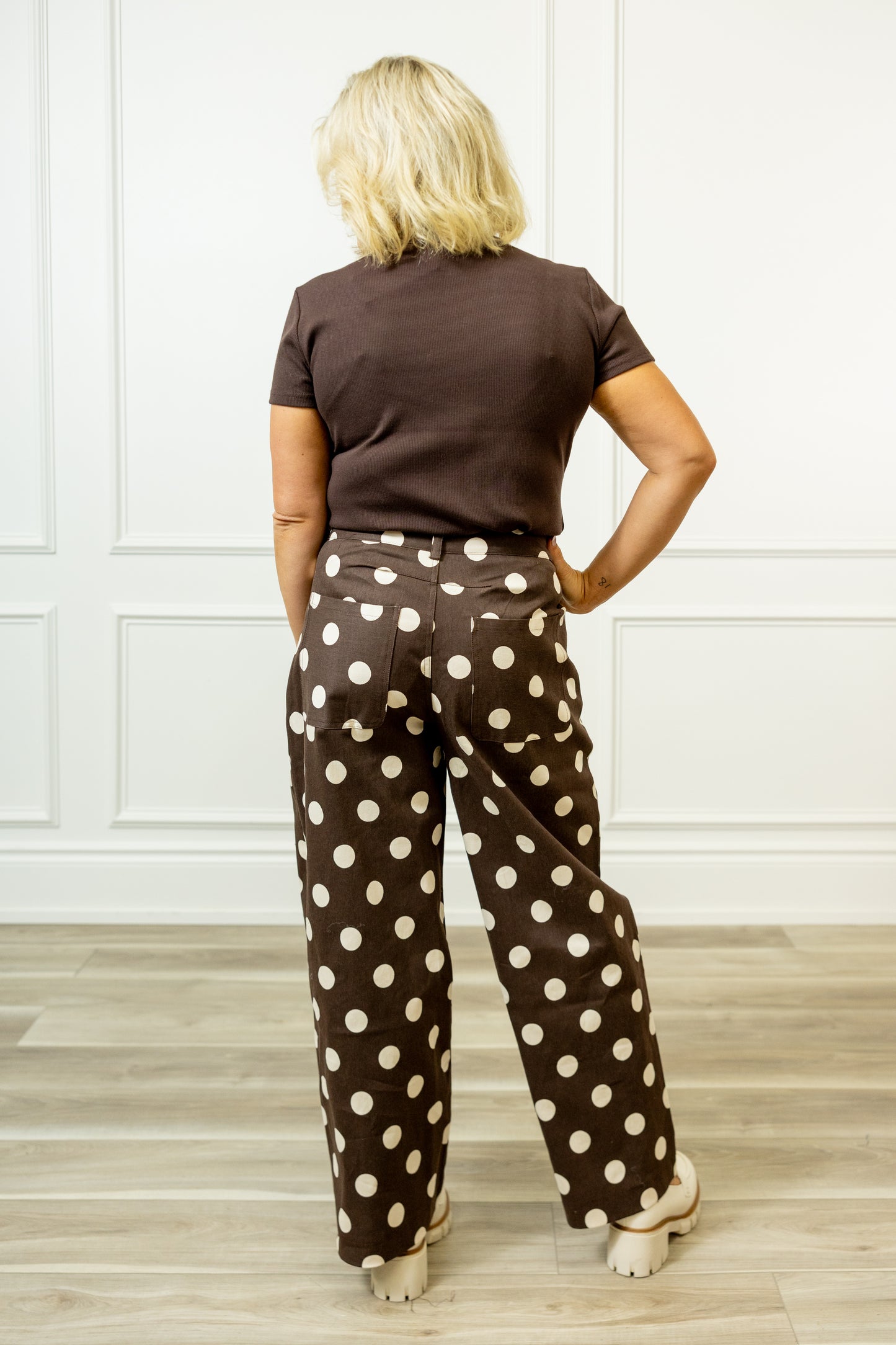 Everly Polka Dot Barrel Pants