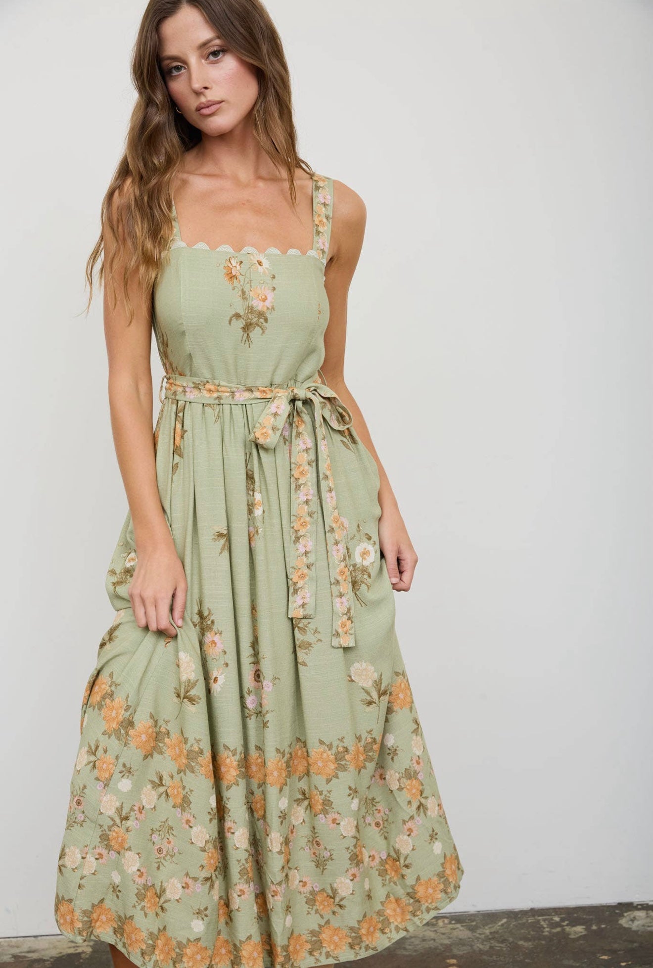 Margie Floral Midi Dress