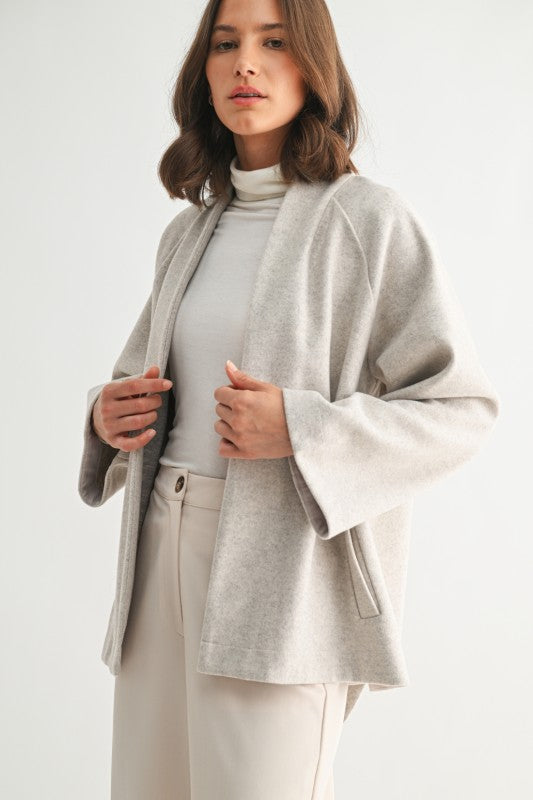 Oatmeal Tie Coat