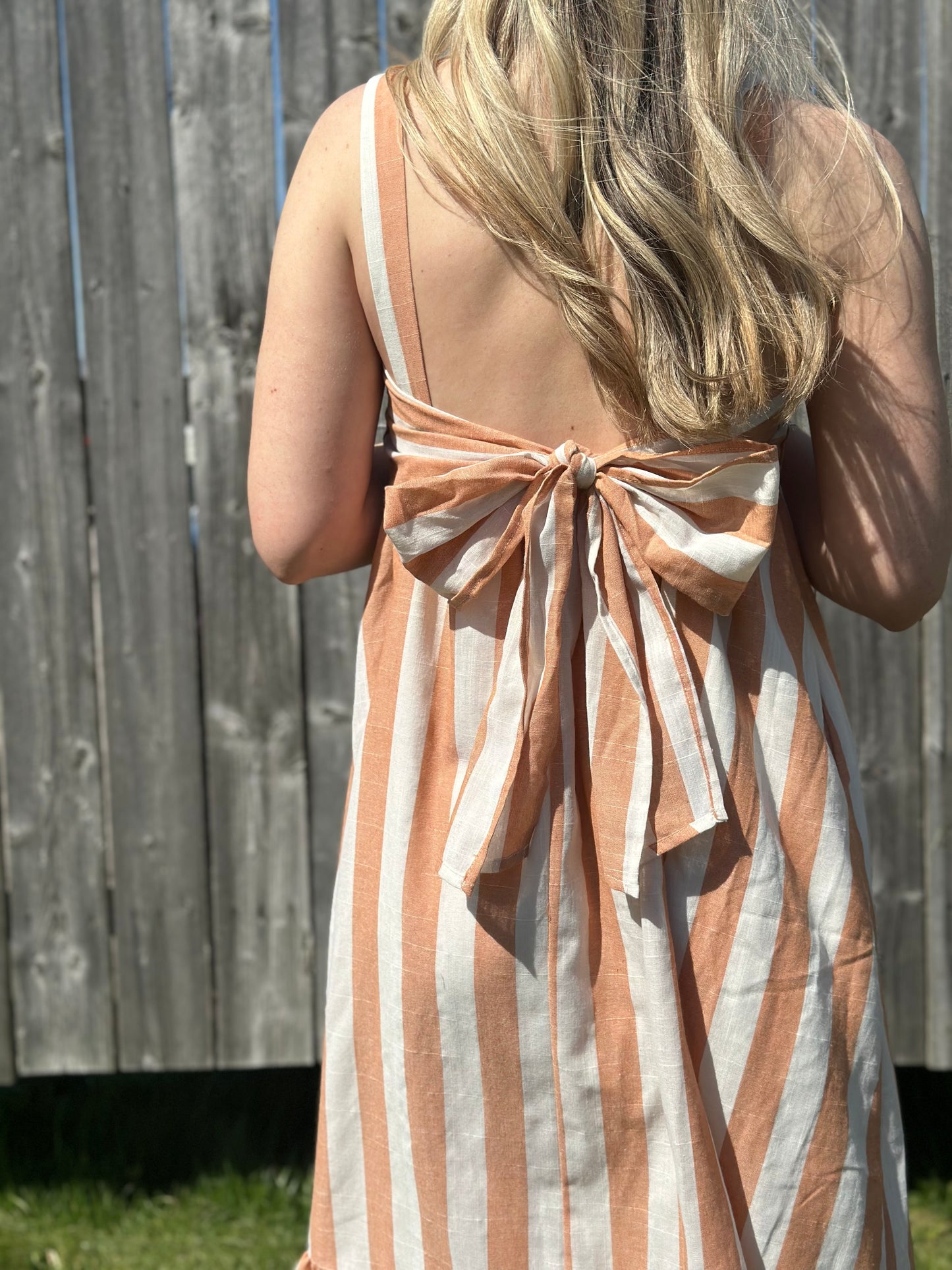 Orange Stripe Midi