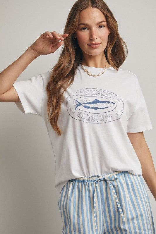 Portuguese Sardines Graphic Knit Tee