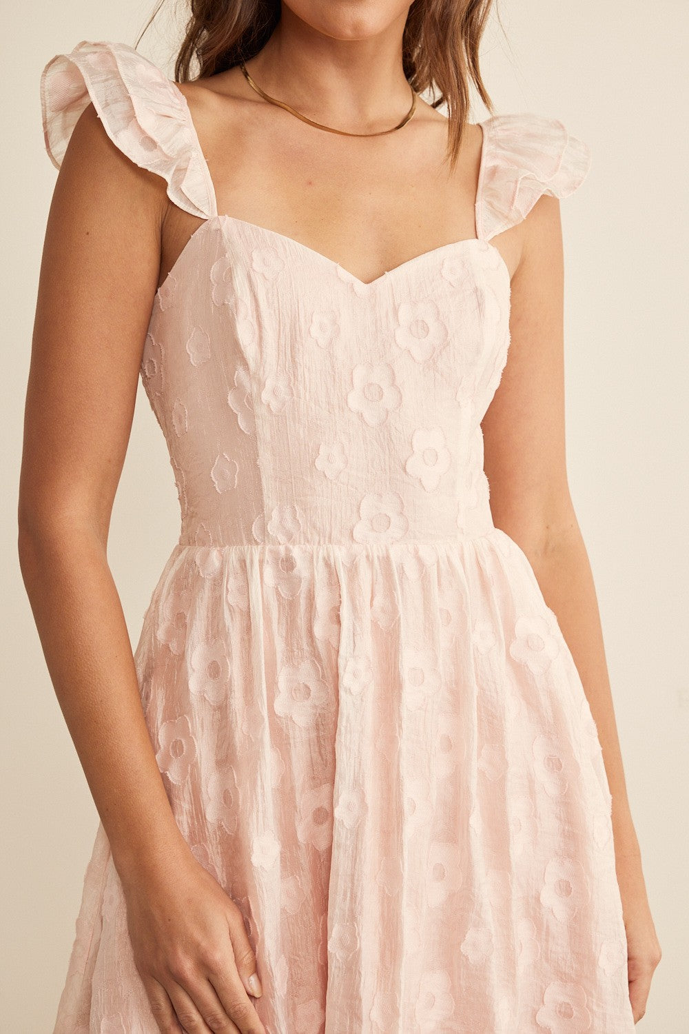 peach floral midi dress Peach Floral Midi