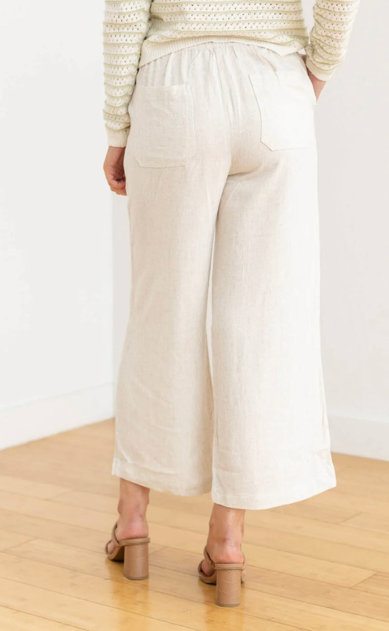 Cropped Linen Pants