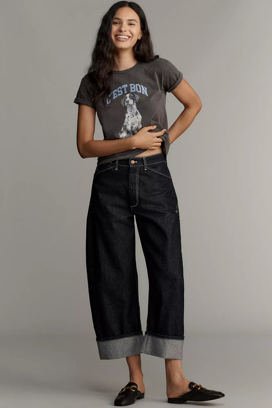 Dark Denim Barrel Jean