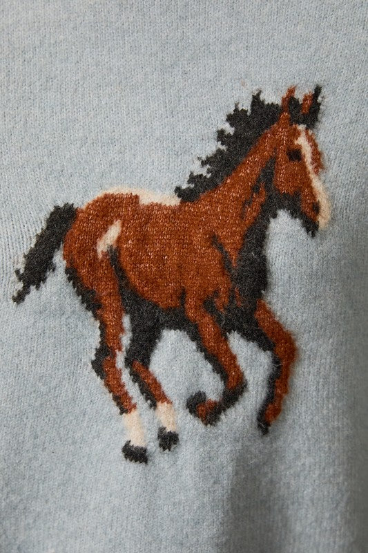 Elowen Crew Neck Horse Sweater