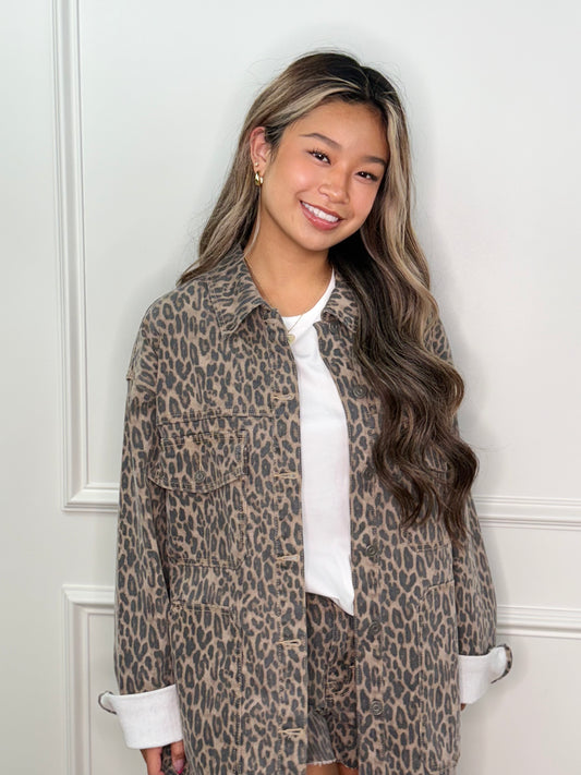 Cheetah Print Oversized Shirt