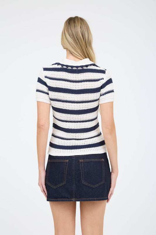 Stripe Crochet Knit