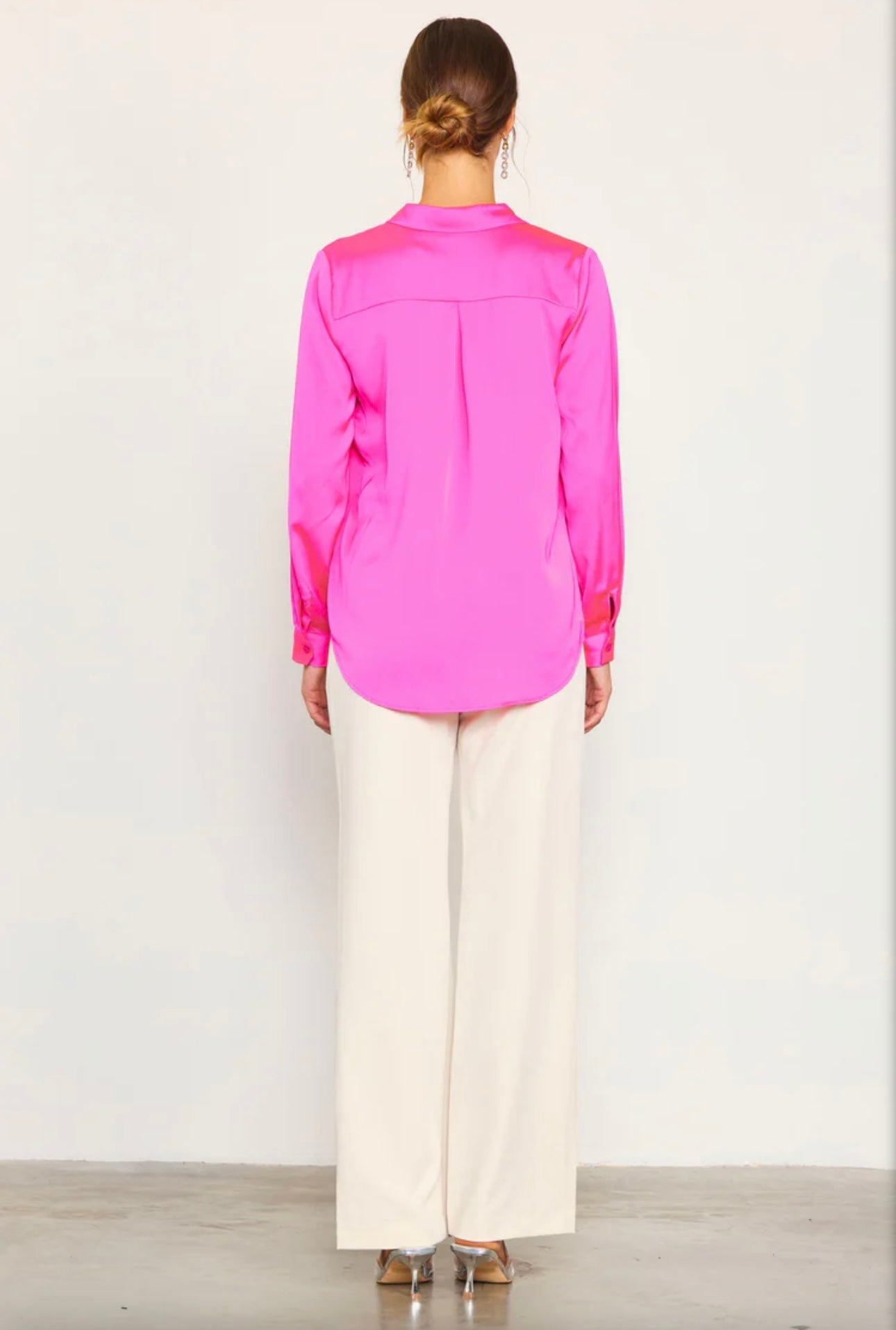 Classic Pink Button Up