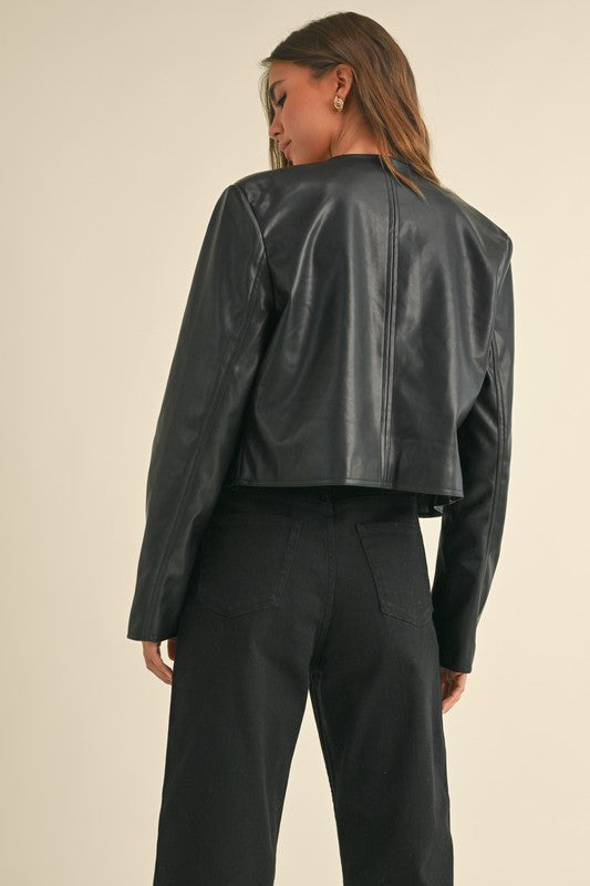 Black Faux Leather Jacket
