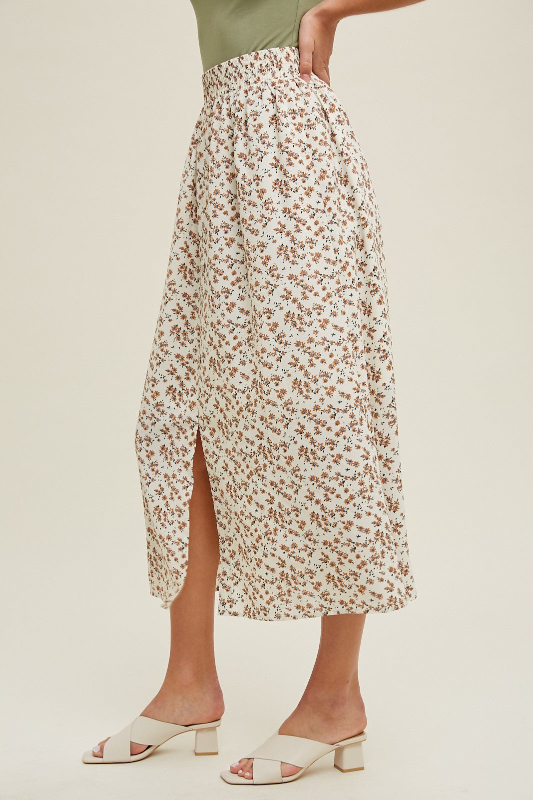 Floral Midi Skirt