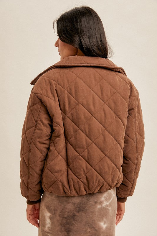 Quilted Coat Brown