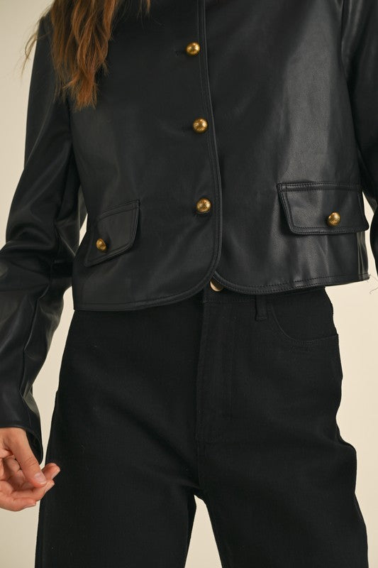 Black Faux Leather Jacket