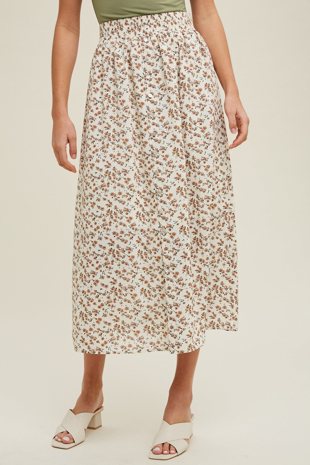 Floral Midi Skirt
