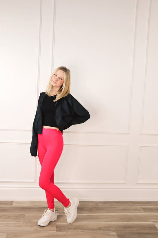 Pink Crossover Leggings