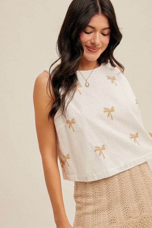 Palm Linen Tank