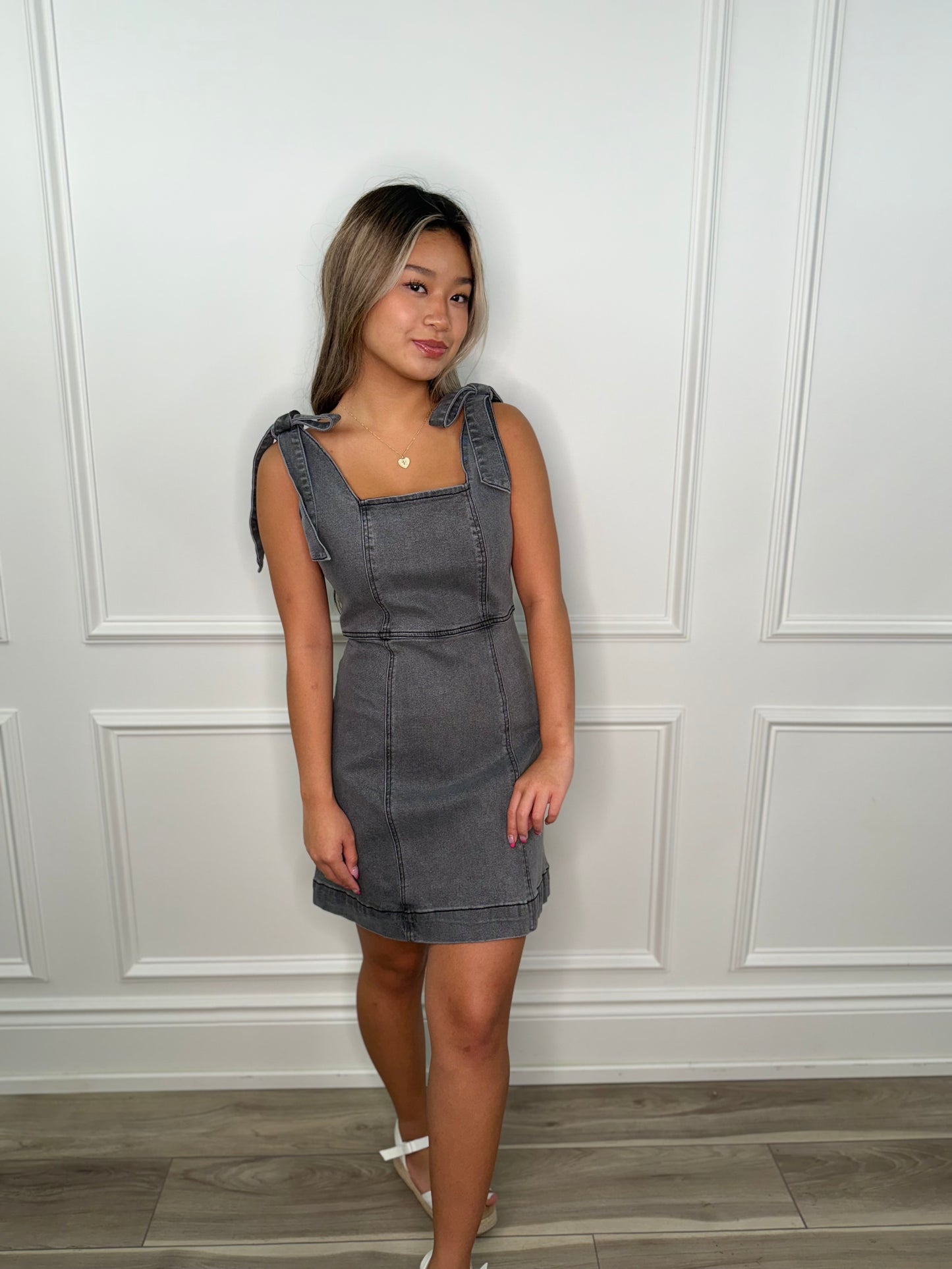 Black Denim Mini Dress