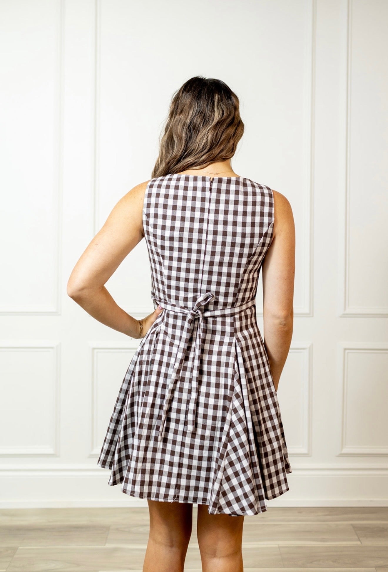 Gingham Brown Mini