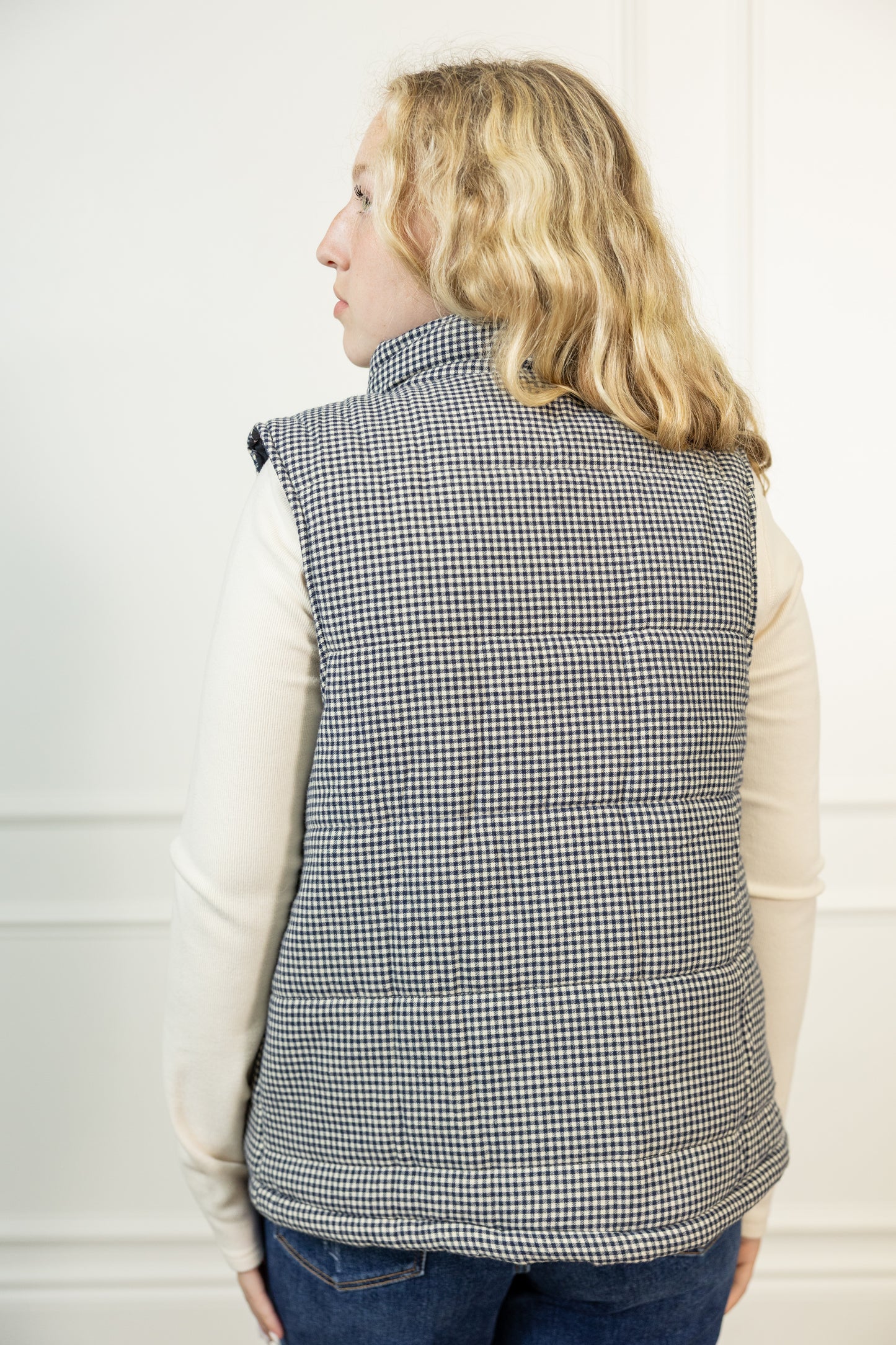 Stevie Gingham Puffer Vest