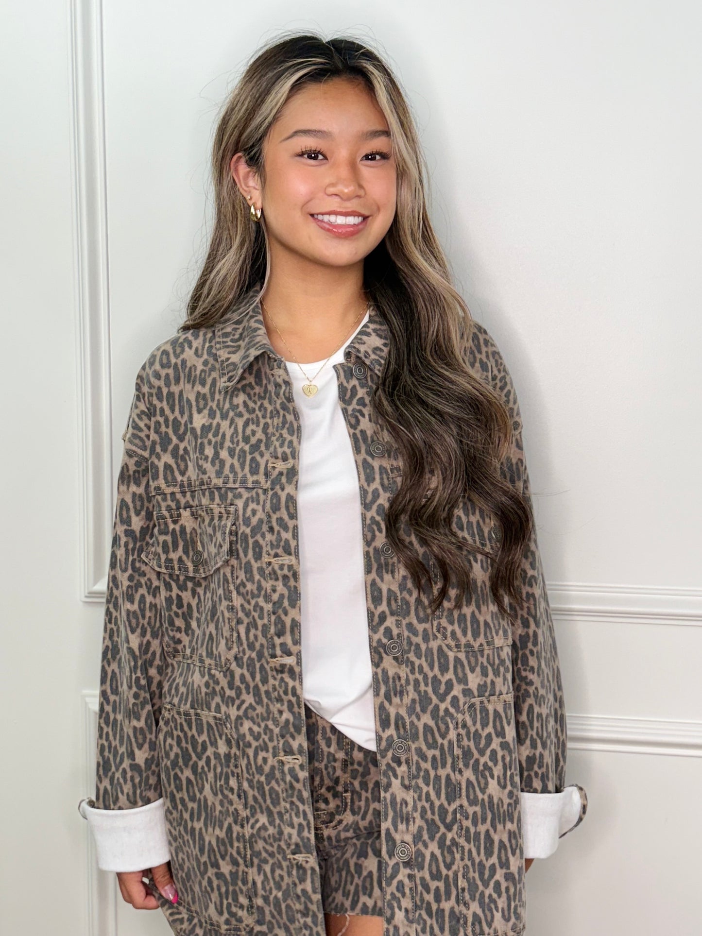 Cheetah Print Oversized Shirt