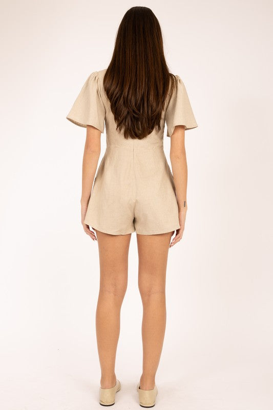 Tie Front Romper