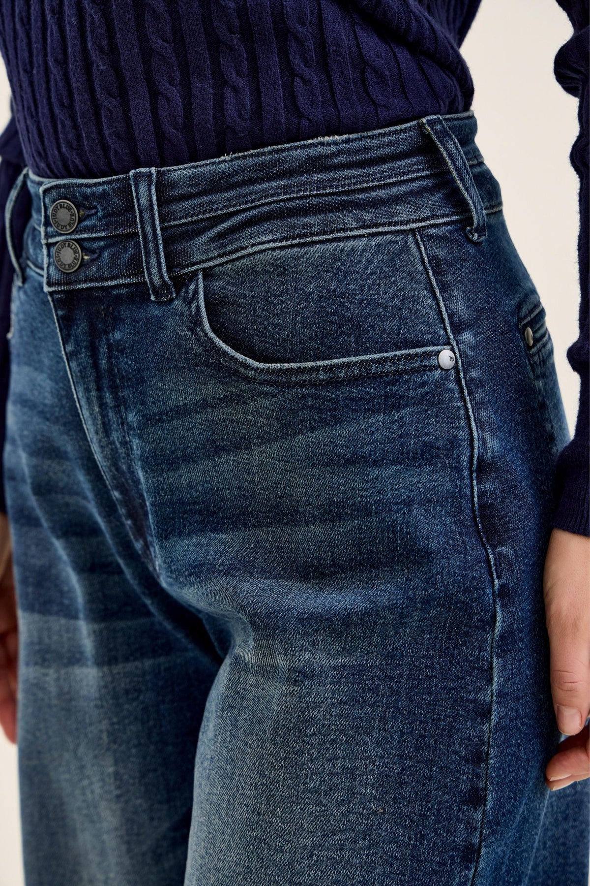 Judy Blue High Waist Double Button Marlow Arc Denim Jeans