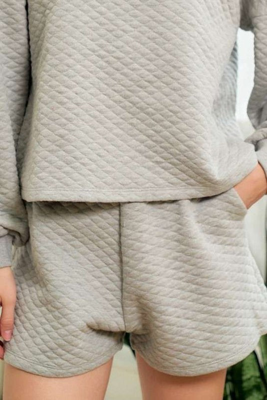 Solid Quilted Shorts