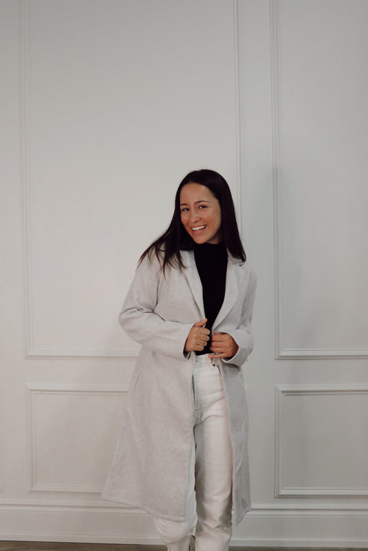 Sweater Coat With Tie