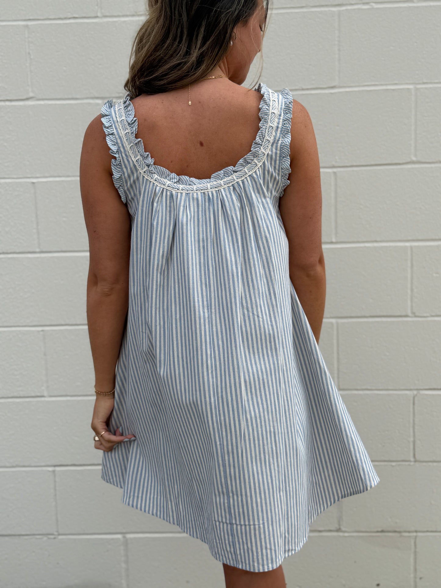 Blue Lace Trim Mini
