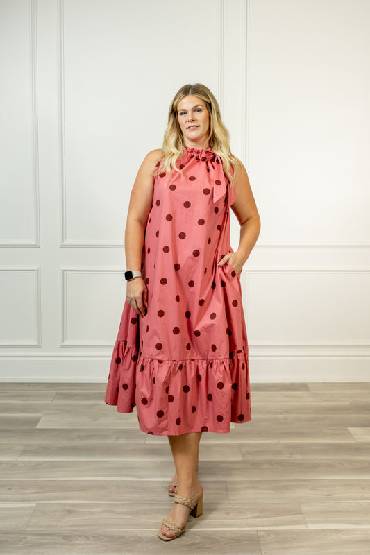 Sabine Polkadot Midi