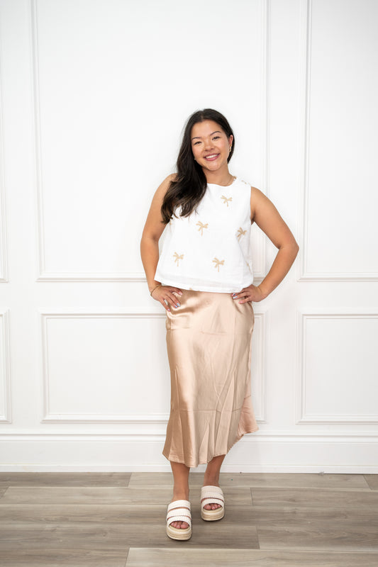 Ramona Satin Midi Skirt