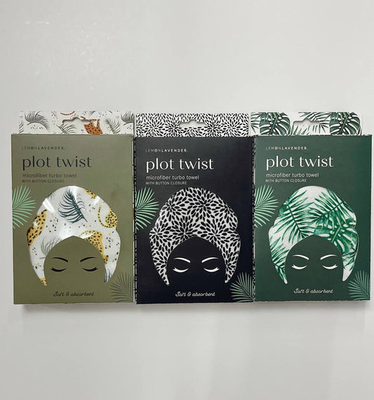 Plot twist hair towel