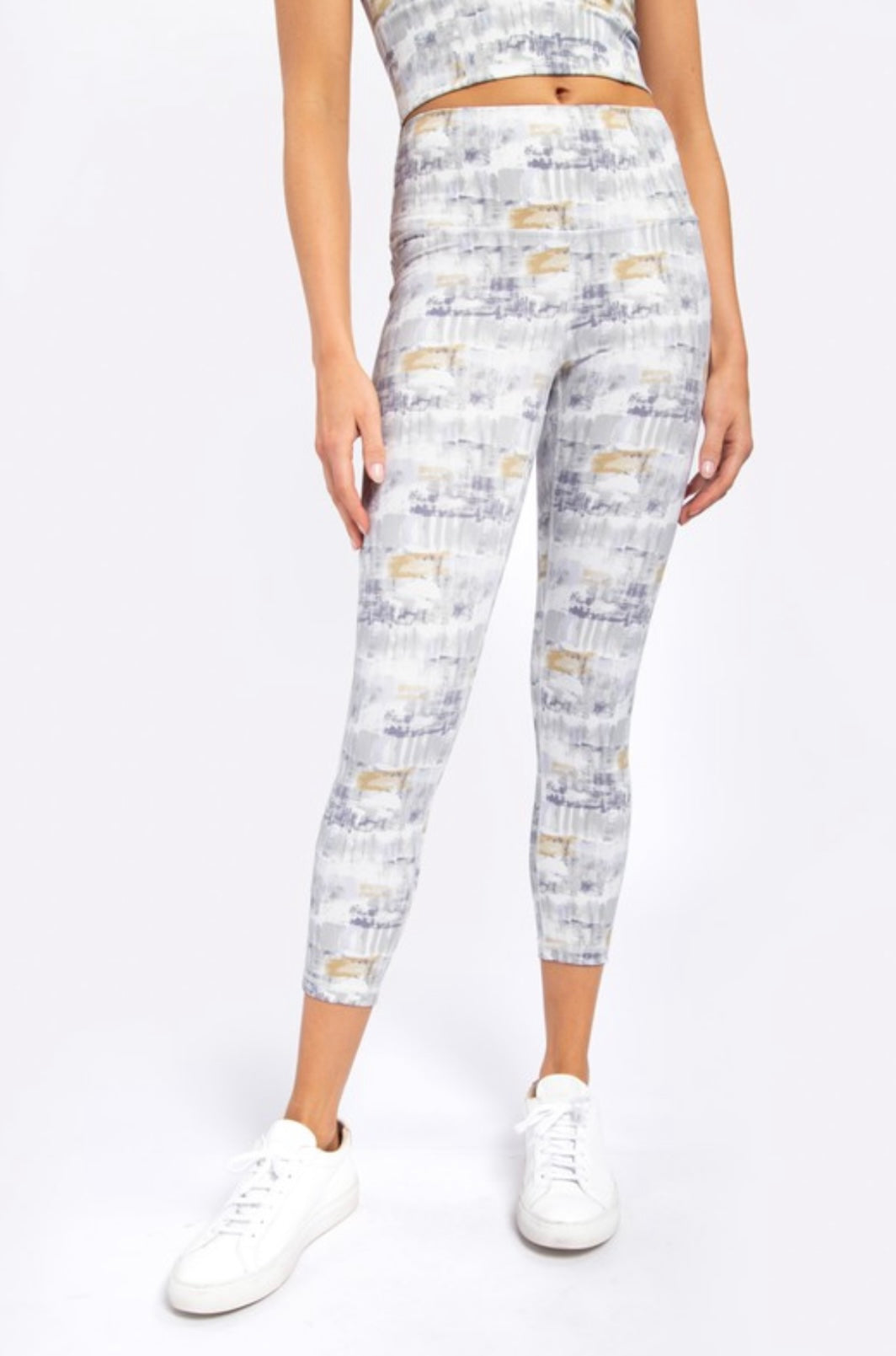Watercolor Highwaisted Capri Legging