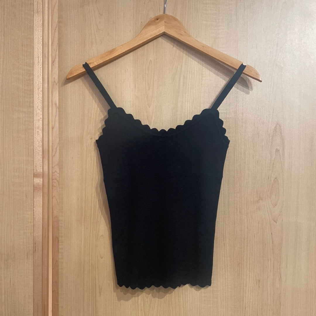 Black Scalloped Cami
