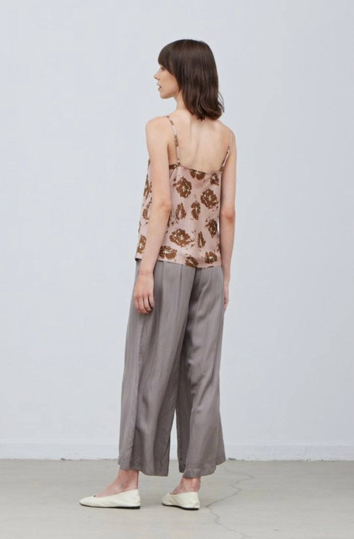 Floral Printed Satin Cami Top