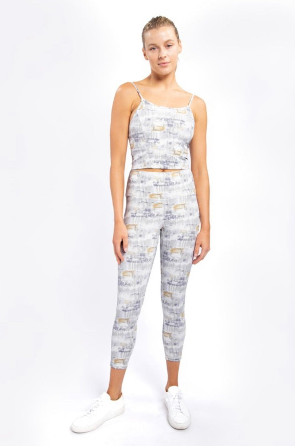 Watercolor Highwaisted Capri Legging