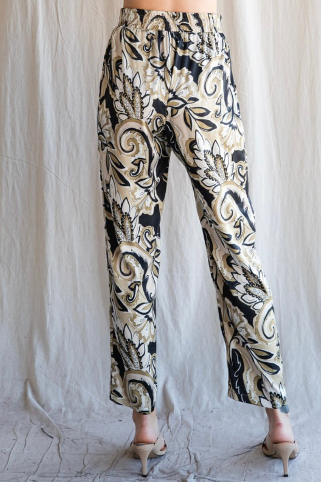 Paisley Pattern Drawstring Pants
