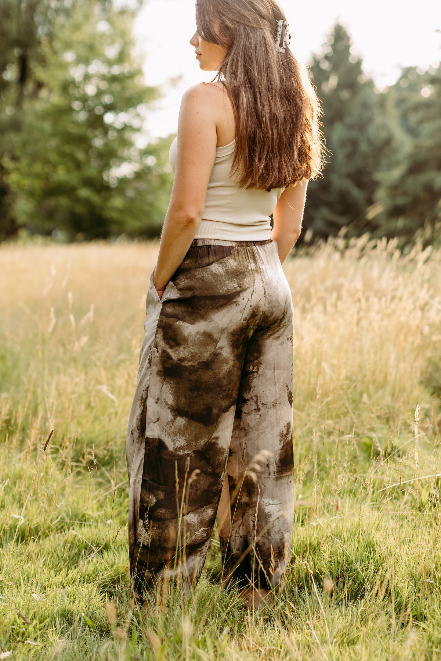 Tie Dye Satin Pant