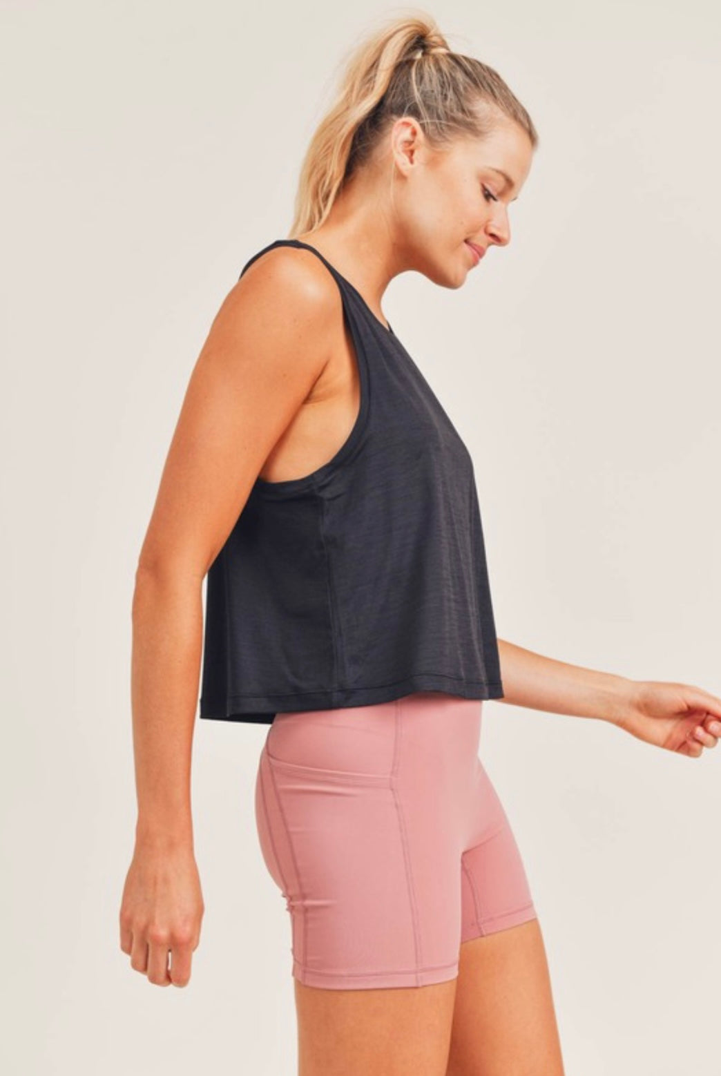 Black Cropped Tank