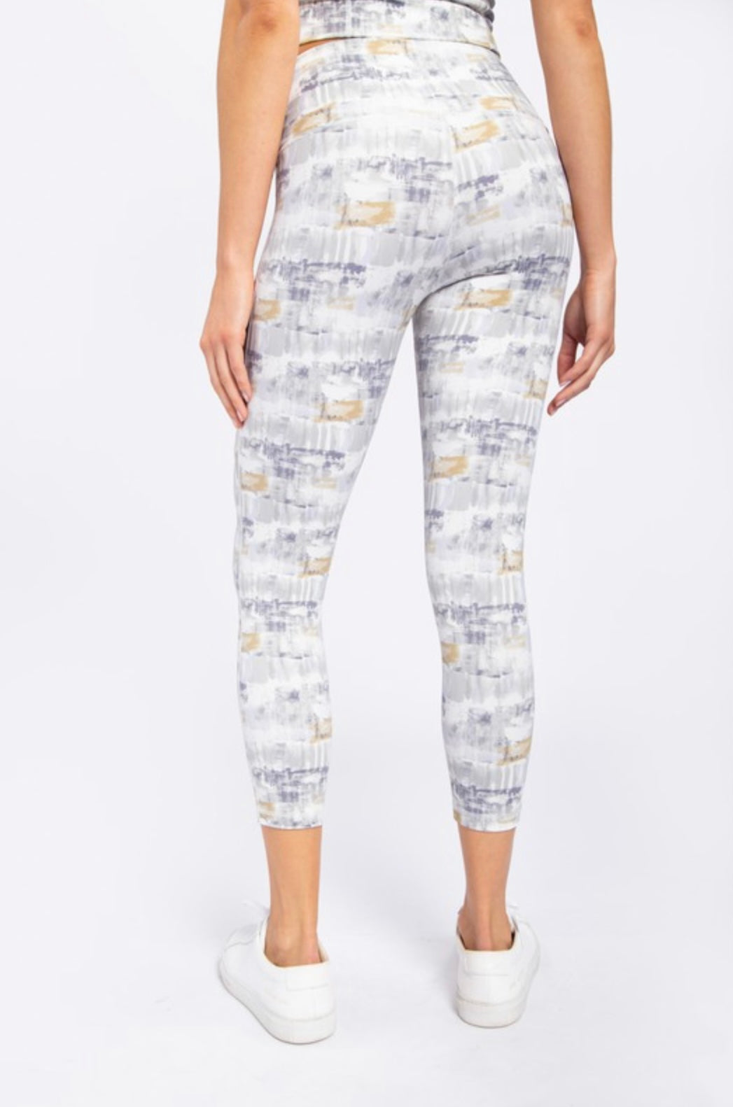 Watercolor Highwaisted Capri Legging